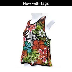 Line + Dot SilkTropical Floral Top Med